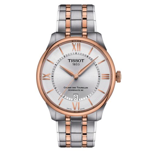 Tissot Chemin Des Tourelles Powermatic 80 39 Stainless Steel - Rose Gold / Silver / Bracelet